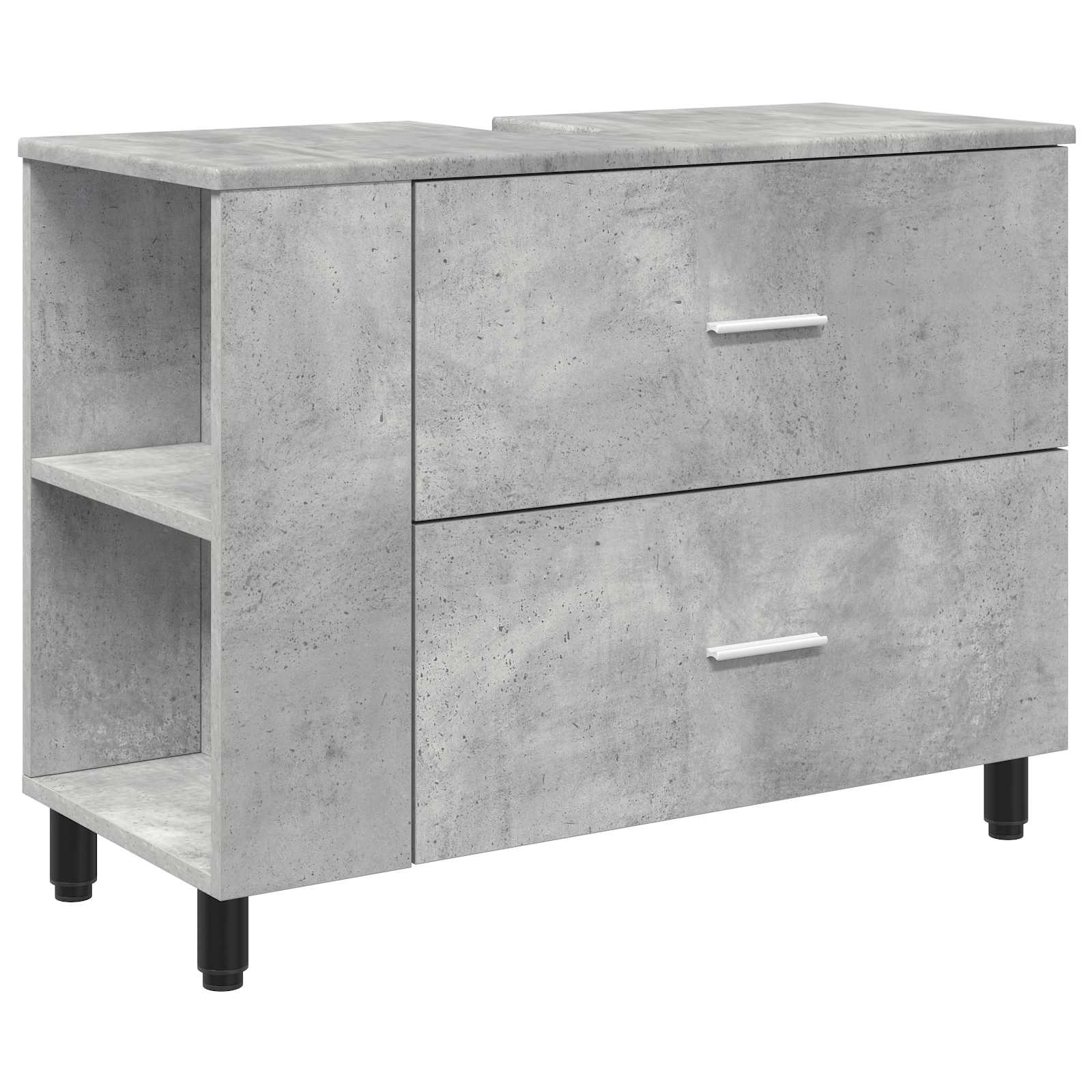 Mobiletto da bagno Grigio Cemento 80 x 35 x 60 cm | homemem39