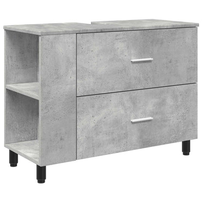 Mobiletto da bagno Grigio Cemento 80 x 35 x 60 cm | homemem39