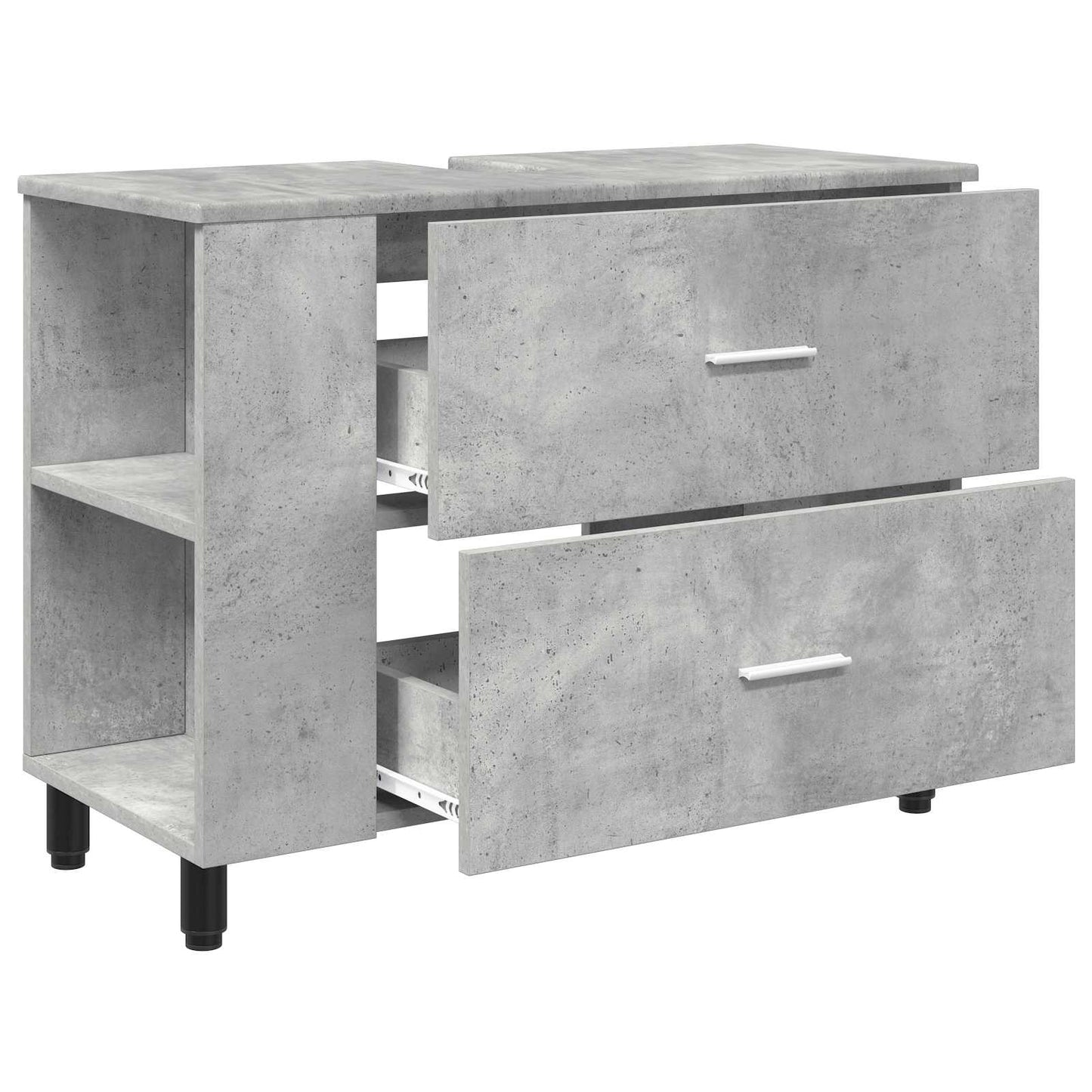 Mobiletto da bagno Grigio Cemento 80 x 35 x 60 cm | homemem39