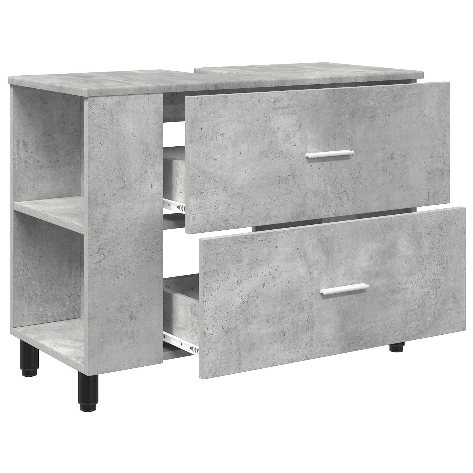 Mobiletto da bagno Grigio Cemento 80 x 35 x 60 cm | homemem39