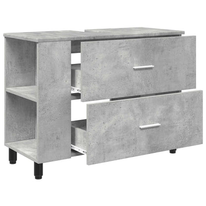 Mobiletto da bagno Grigio Cemento 80 x 35 x 60 cm | homemem39