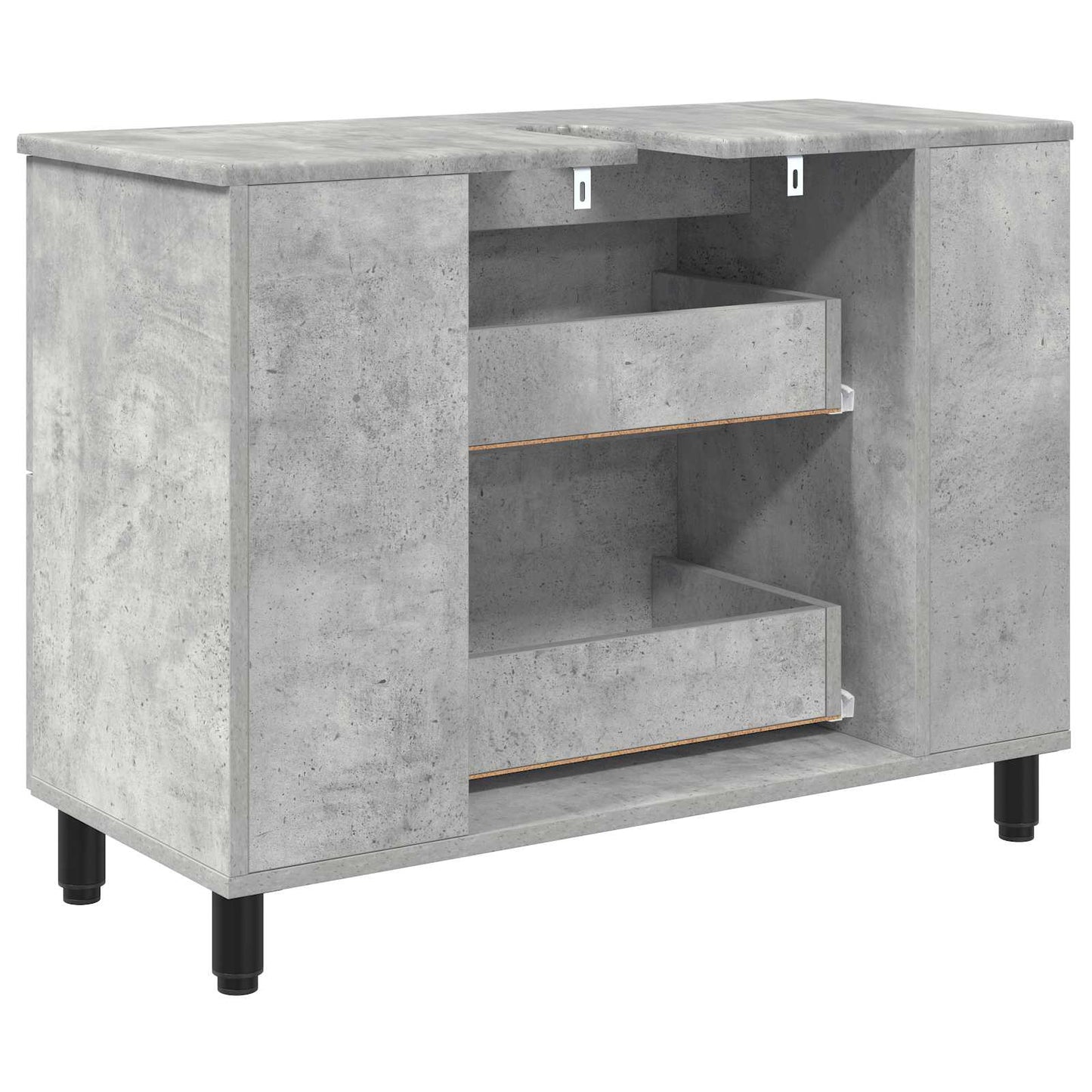 Mobiletto da bagno Grigio Cemento 80 x 35 x 60 cm | homemem39