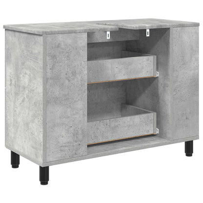 Mobiletto da bagno Grigio Cemento 80 x 35 x 60 cm | homemem39
