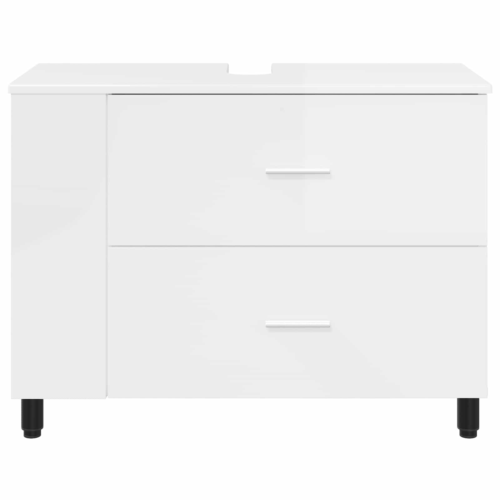 Mobiletto da bagno Bianco Lucido 80 x 35 x 60 cm | homemem39