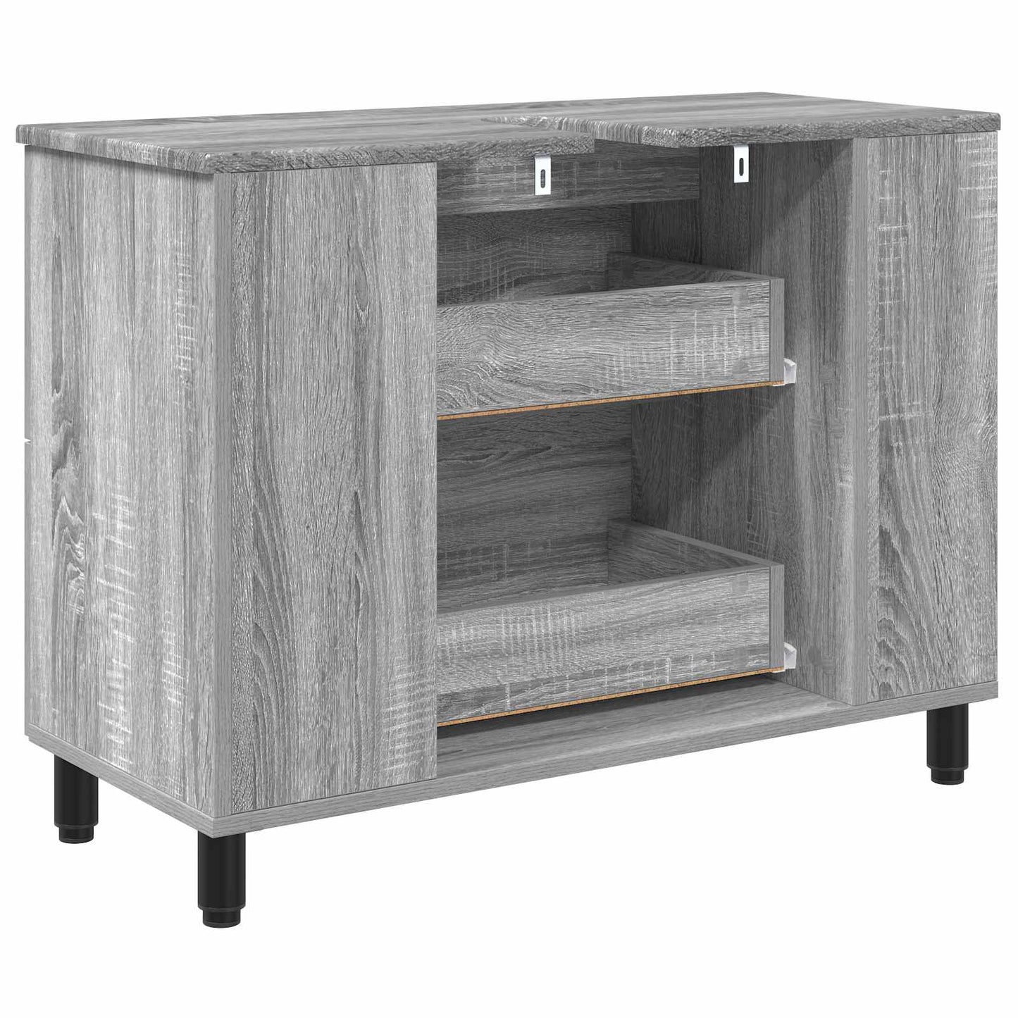 Mobiletto da bagno Sonoma grigio 80 x 35 x 60 cm | homemem39