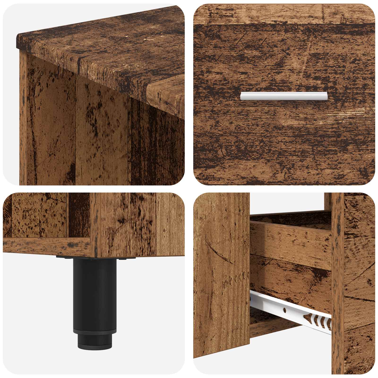 Mobiletto da bagno Legno antico 80 x 35 x 60 cm | homemem39
