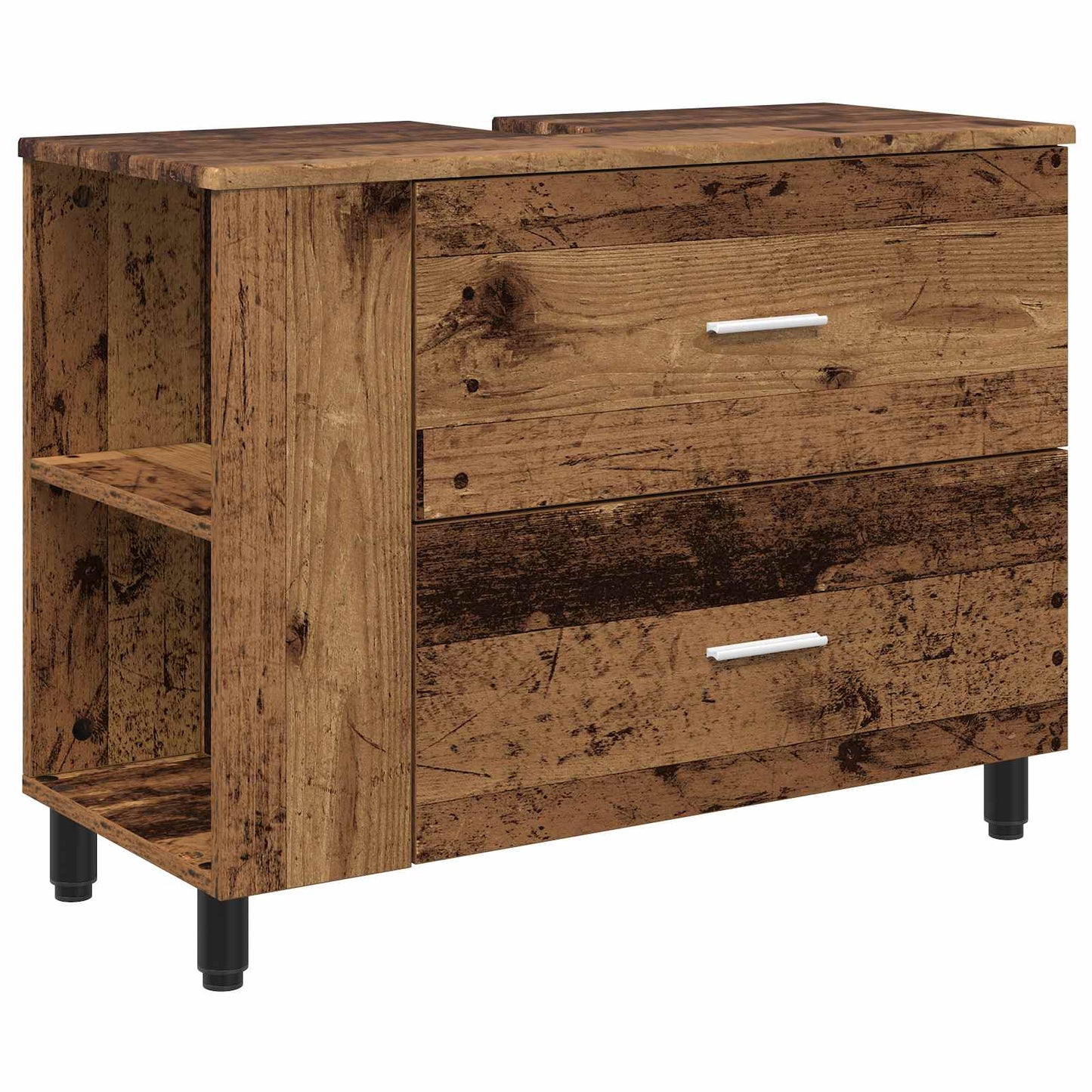 Mobiletto da bagno Legno antico 80 x 35 x 60 cm