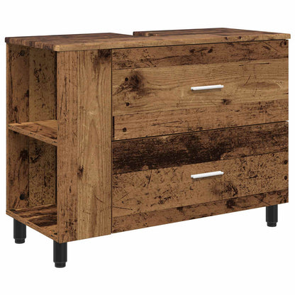 Mobiletto da bagno Legno antico 80 x 35 x 60 cm