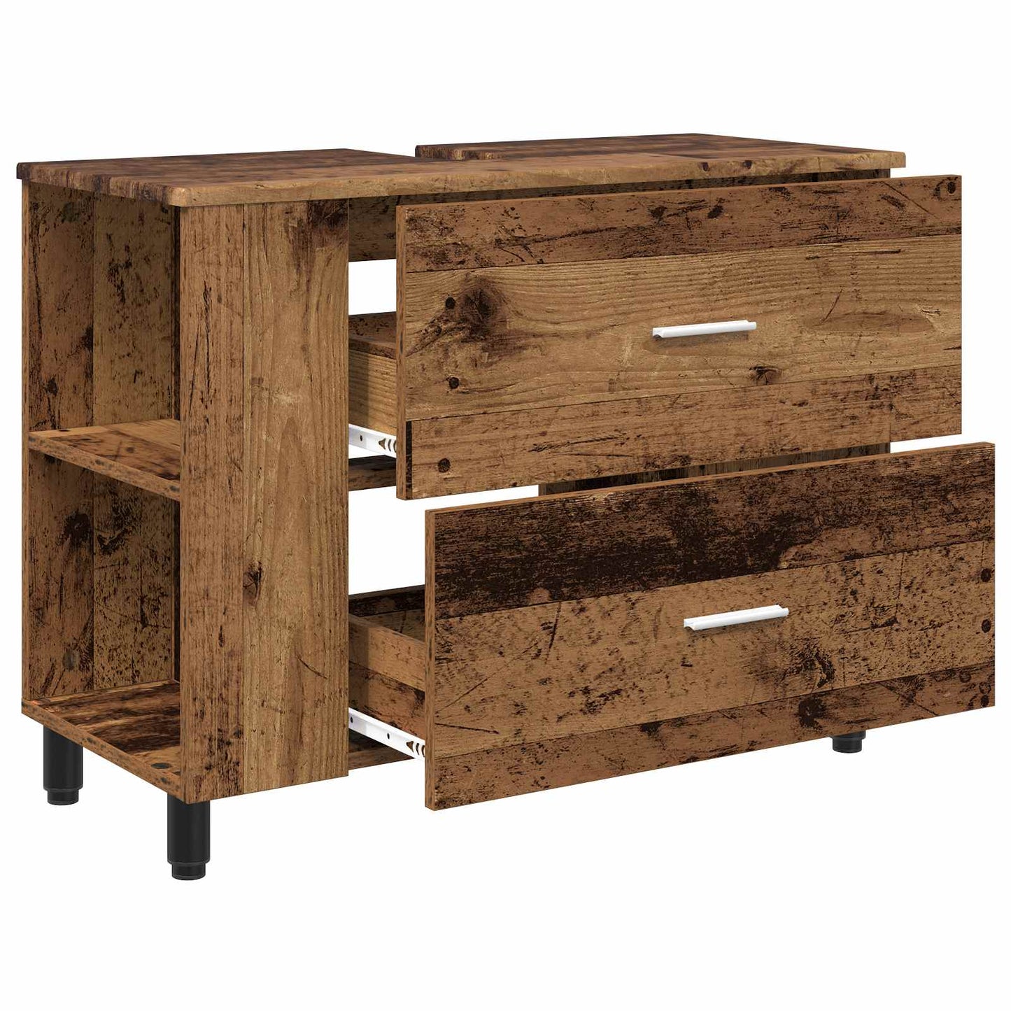 Mobiletto da bagno Legno antico 80 x 35 x 60 cm