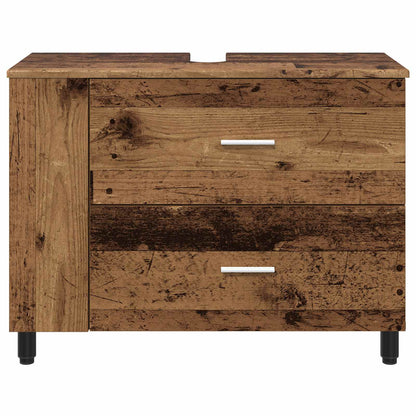 Mobiletto da bagno Legno antico 80 x 35 x 60 cm | homemem39