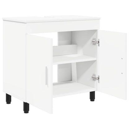 Mobiletto da bagno Bianco 60 x 35 x 60 cm Legno ingegnerizzato | homemem39