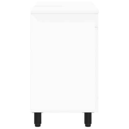 Mobiletto da bagno Bianco 60 x 35 x 60 cm Legno ingegnerizzato | homemem39