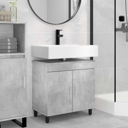 Mobiletto da bagno Grigio Cemento 60 x 35 x 60 cm