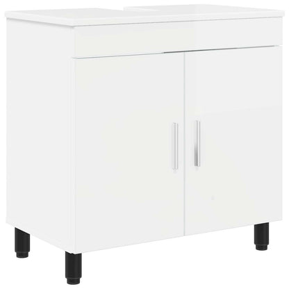 Mobiletto da bagno Bianco Lucido 60 x 35 x 60 cm | homemem39
