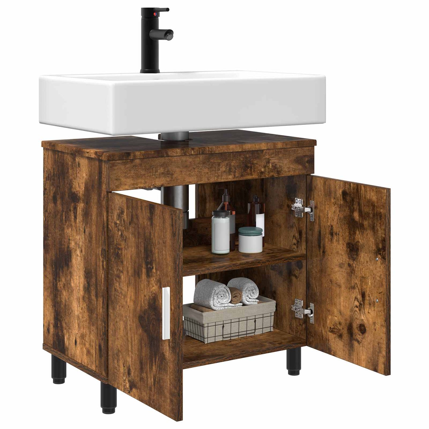 Mobiletto da bagno Rovere Fumo 60 x 35 x 60 cm | homemem39