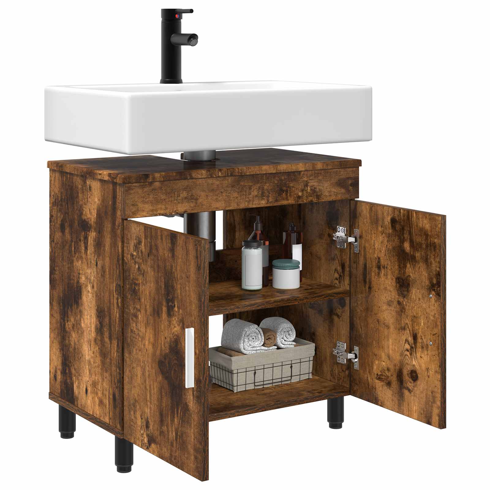 Mobiletto da bagno Rovere Fumo 60 x 35 x 60 cm | homemem39