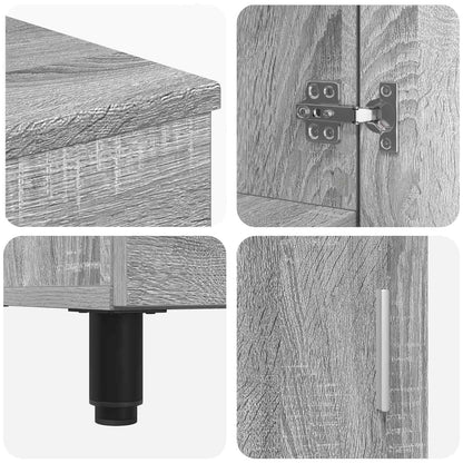 Mobiletto da bagno Sonoma grigio 60 x 35 x 60 cm | homemem39