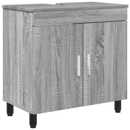 Mobiletto da bagno Sonoma grigio 60 x 35 x 60 cm