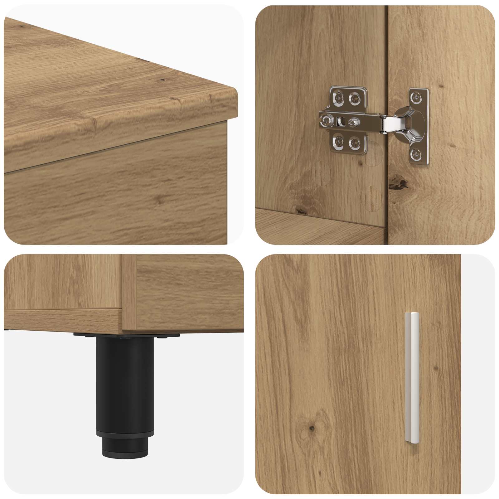 Mobiletto da bagno Rovere Artigianale 60 x 35 x 60 cm | homemem39