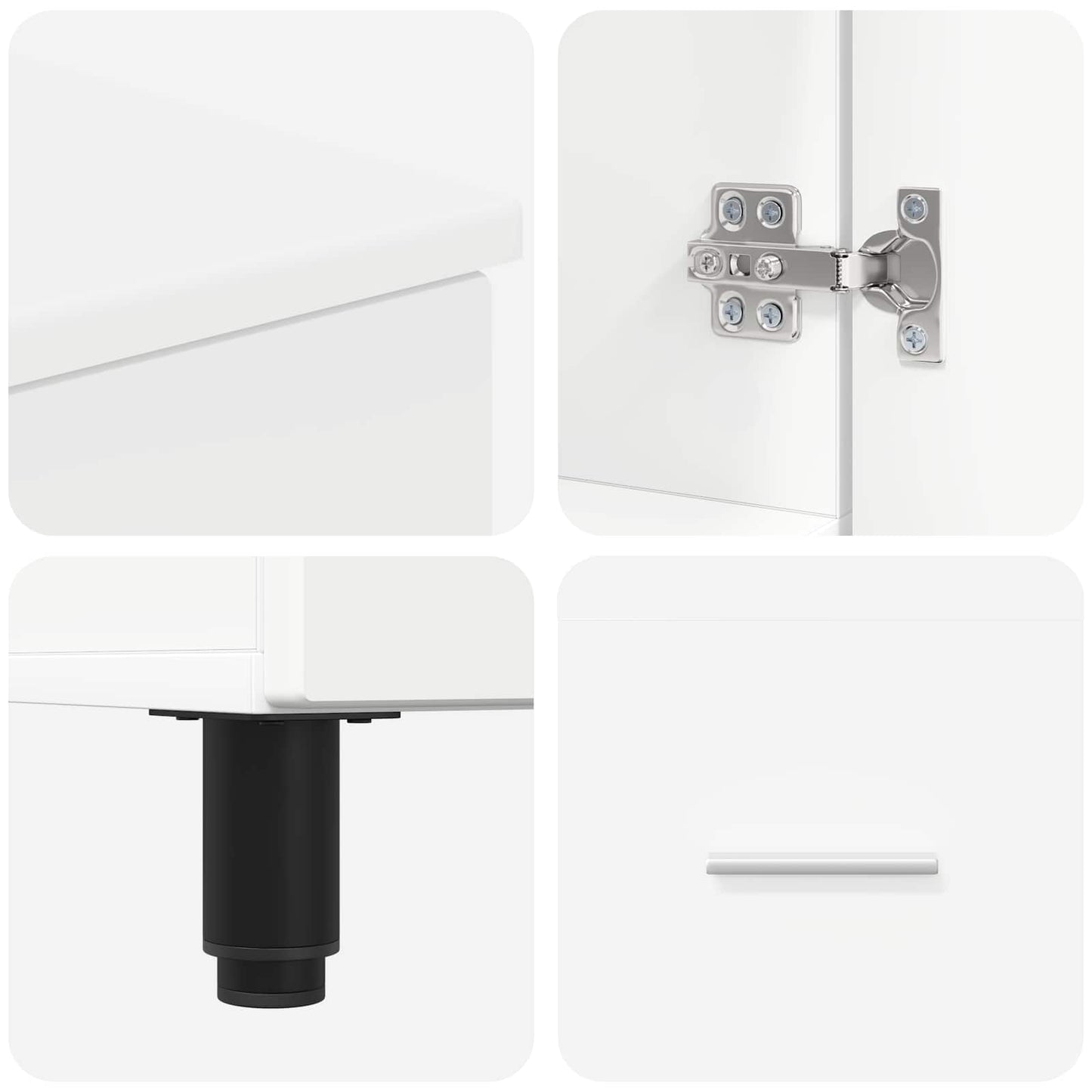 Mobiletto da bagno Bianco 60 x 35 x 60 cm Legno ingegnerizzato | homemem39
