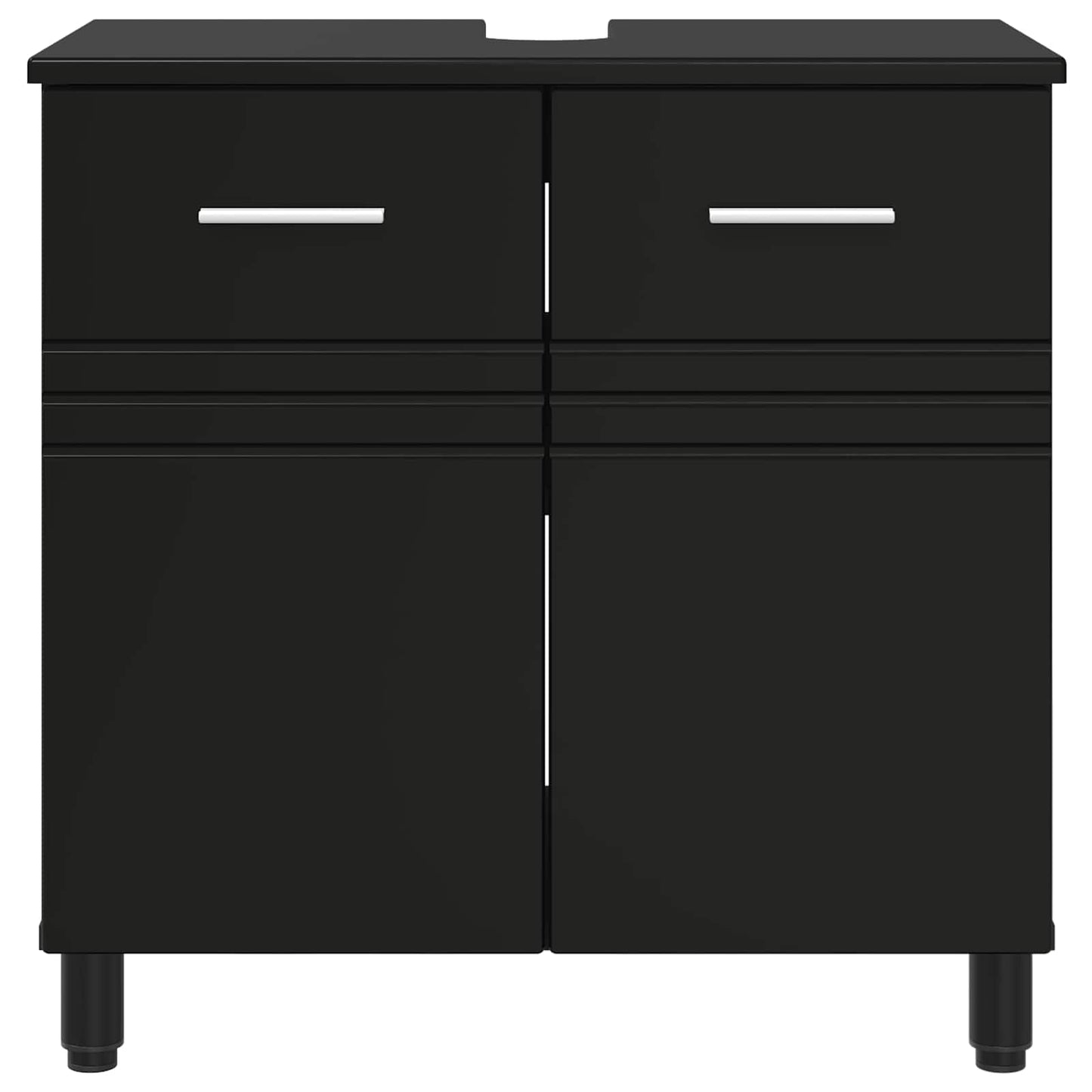 Mobiletto da bagno Nero 60 x 35 x 60 cm Legno ingegnerizzato | homemem39