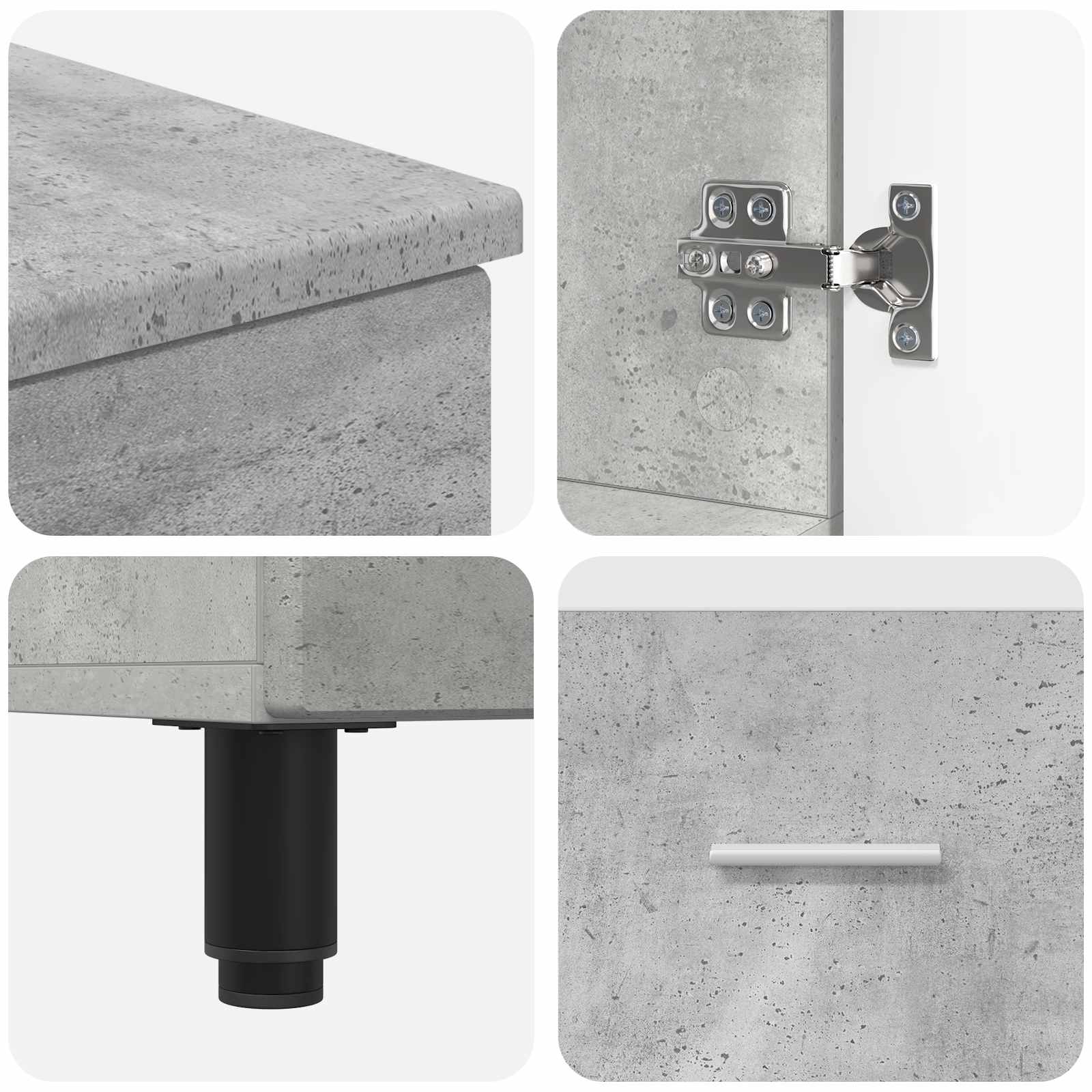 Mobiletto da bagno Grigio Cemento 60 x 35 x 60 cm | homemem39