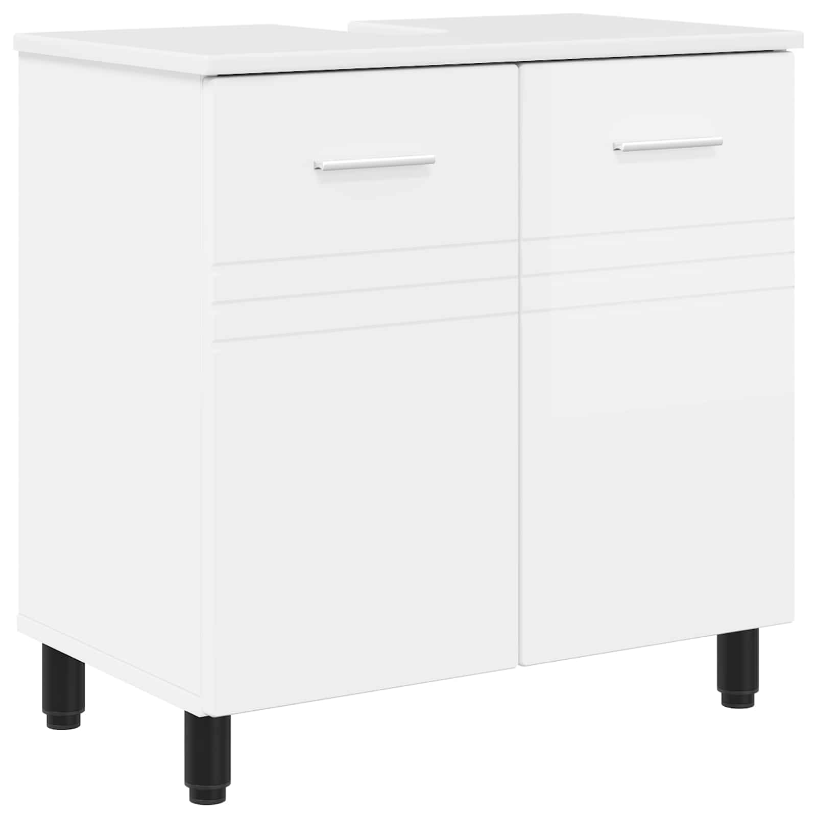 Mobiletto da bagno Bianco Lucido 60 x 35 x 60 cm | homemem39
