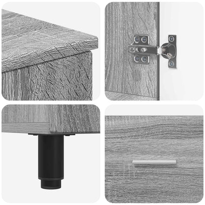 Mobiletto da bagno Sonoma grigio 60 x 35 x 60 cm | homemem39