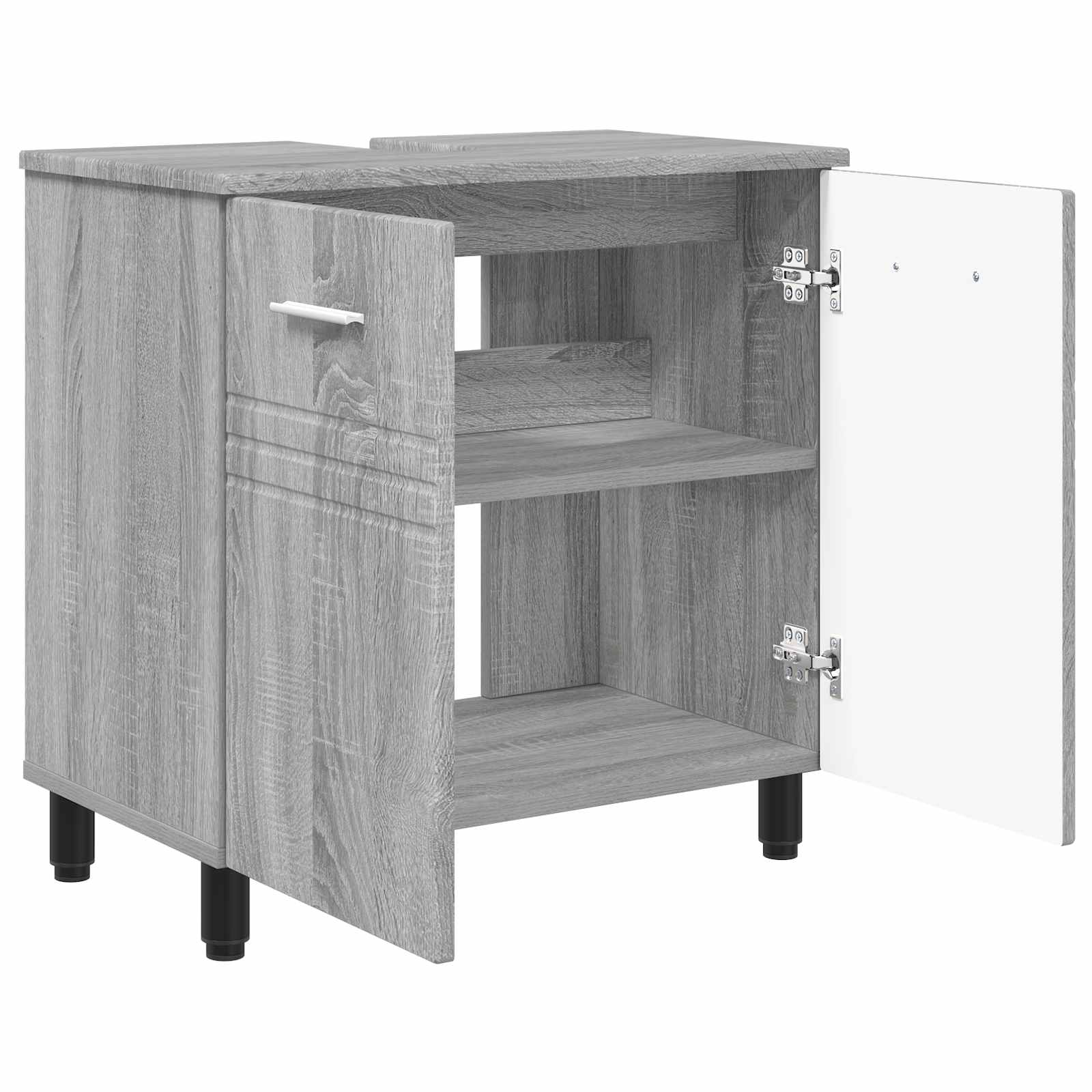 Mobiletto da bagno Sonoma grigio 60 x 35 x 60 cm | homemem39
