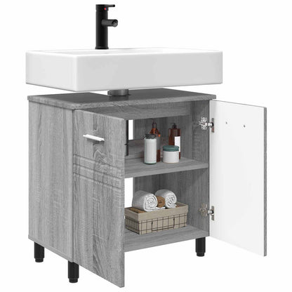 Mobiletto da bagno Sonoma grigio 60 x 35 x 60 cm | homemem39