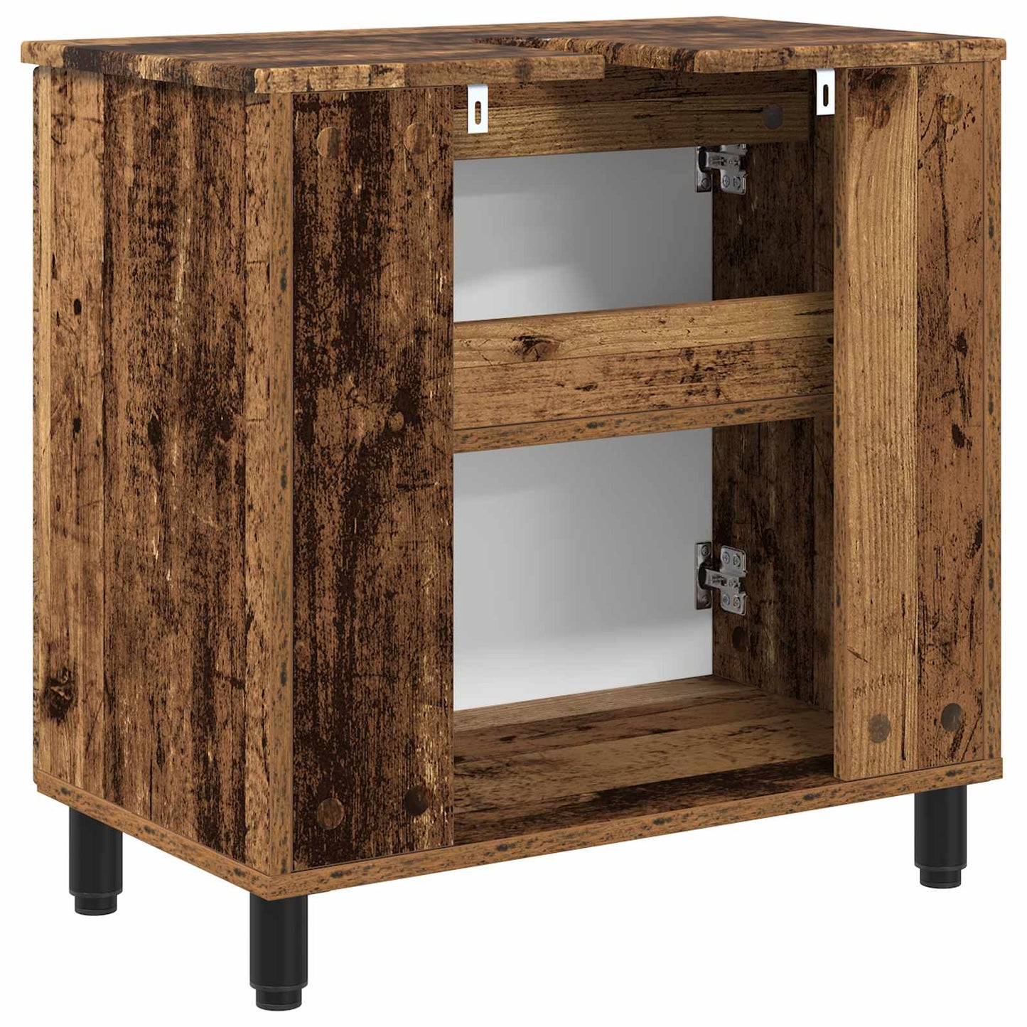 Mobiletto da bagno Legno antico 60 x 35 x 60 cm | homemem39