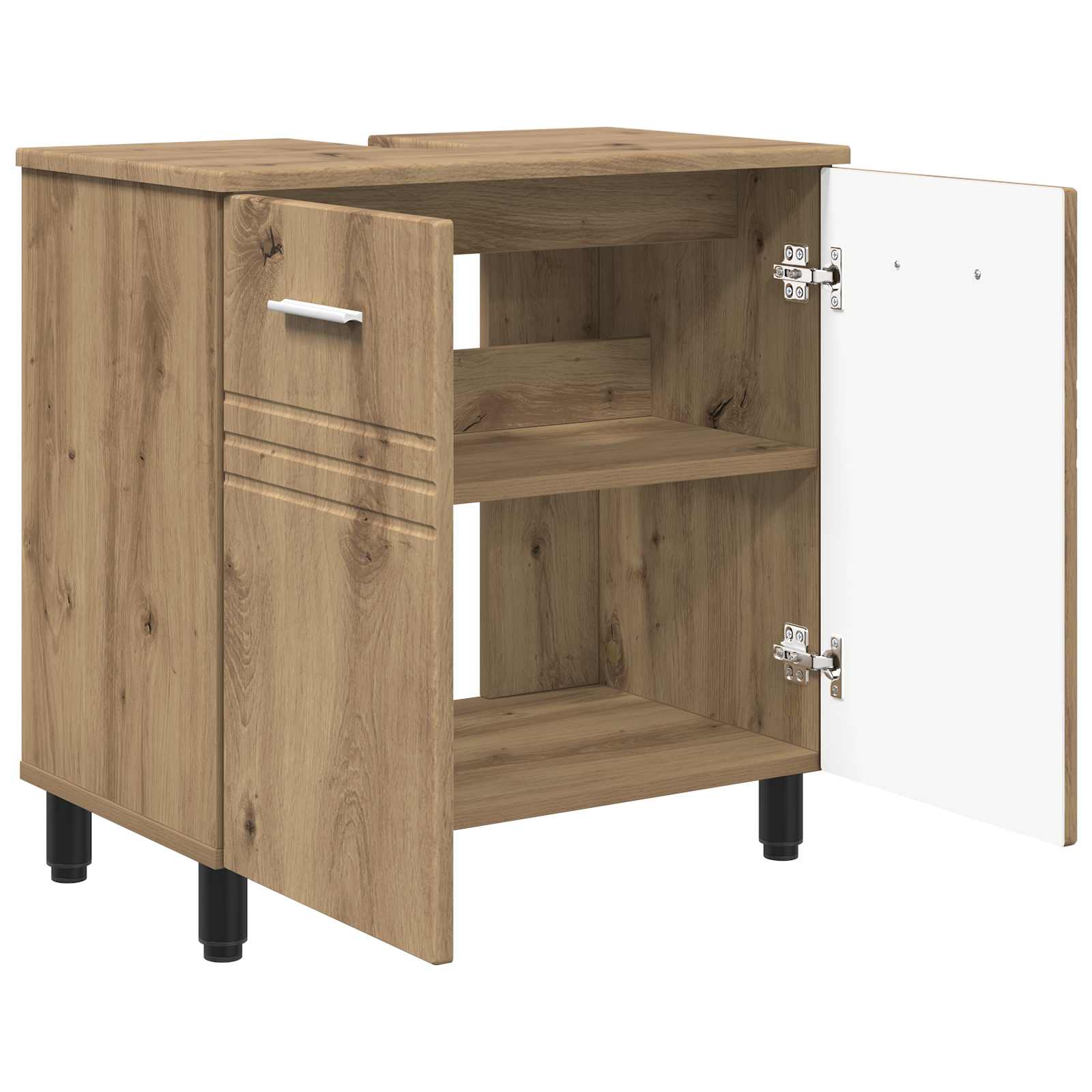 Mobiletto da bagno Rovere Artigianale 60 x 35 x 60 cm | homemem39