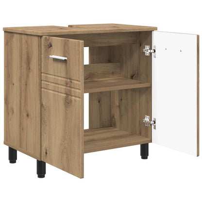 Mobiletto da bagno Rovere Artigianale 60 x 35 x 60 cm | homemem39