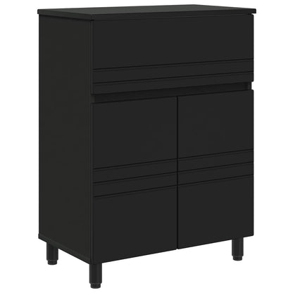 Mobiletto da bagno Nero 60 x 35 x 80 cm Legno ingegnerizzato | homemem39