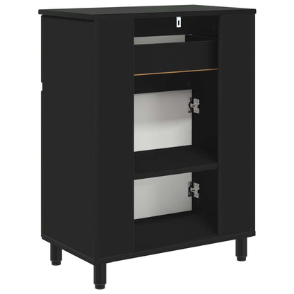 Mobiletto da bagno Nero 60 x 35 x 80 cm Legno ingegnerizzato | homemem39