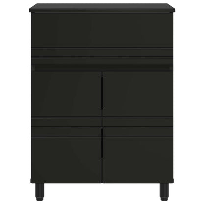Mobiletto da bagno Nero 60 x 35 x 80 cm Legno ingegnerizzato | homemem39