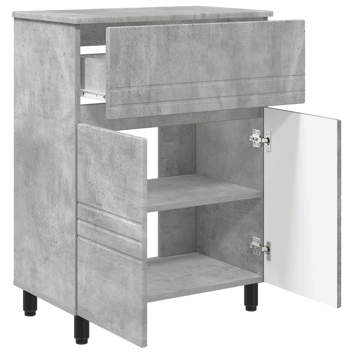 Mobiletto da bagno Grigio Cemento 60 x 35 x 80 cm | homemem39