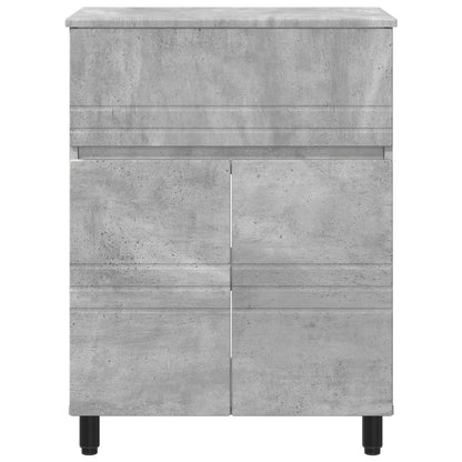 Mobiletto da bagno Grigio Cemento 60 x 35 x 80 cm | homemem39