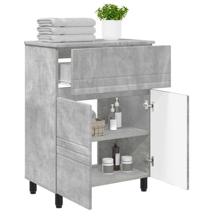 Mobiletto da bagno Grigio Cemento 60 x 35 x 80 cm | homemem39