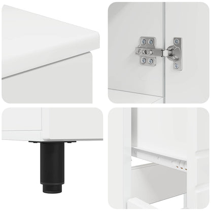 Mobiletto da bagno Bianco Lucido 60 x 35 x 80 cm | homemem39