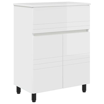 Mobiletto da bagno Bianco Lucido 60 x 35 x 80 cm | homemem39