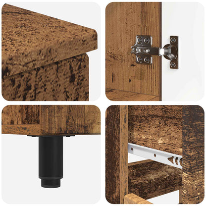 Mobiletto da bagno Legno antico 60 x 35 x 80 cm | homemem39
