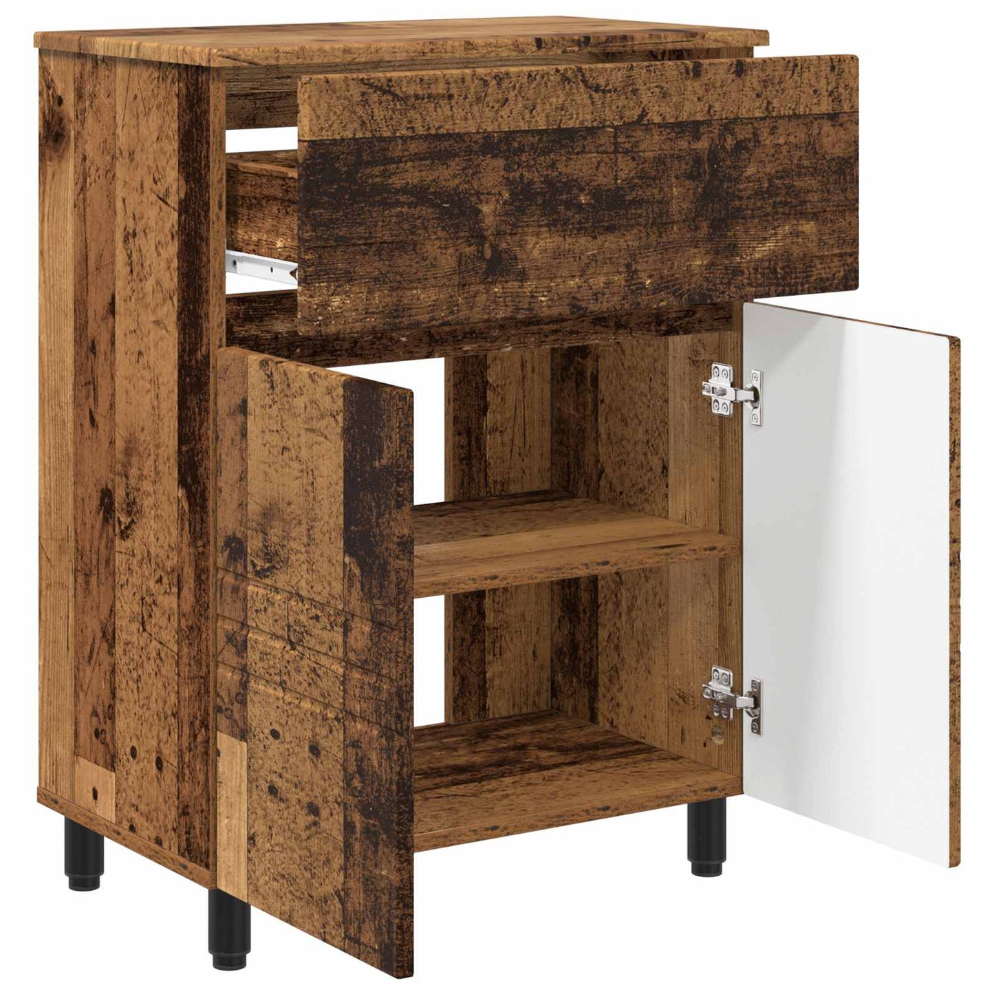 Mobiletto da bagno Legno antico 60 x 35 x 80 cm | homemem39