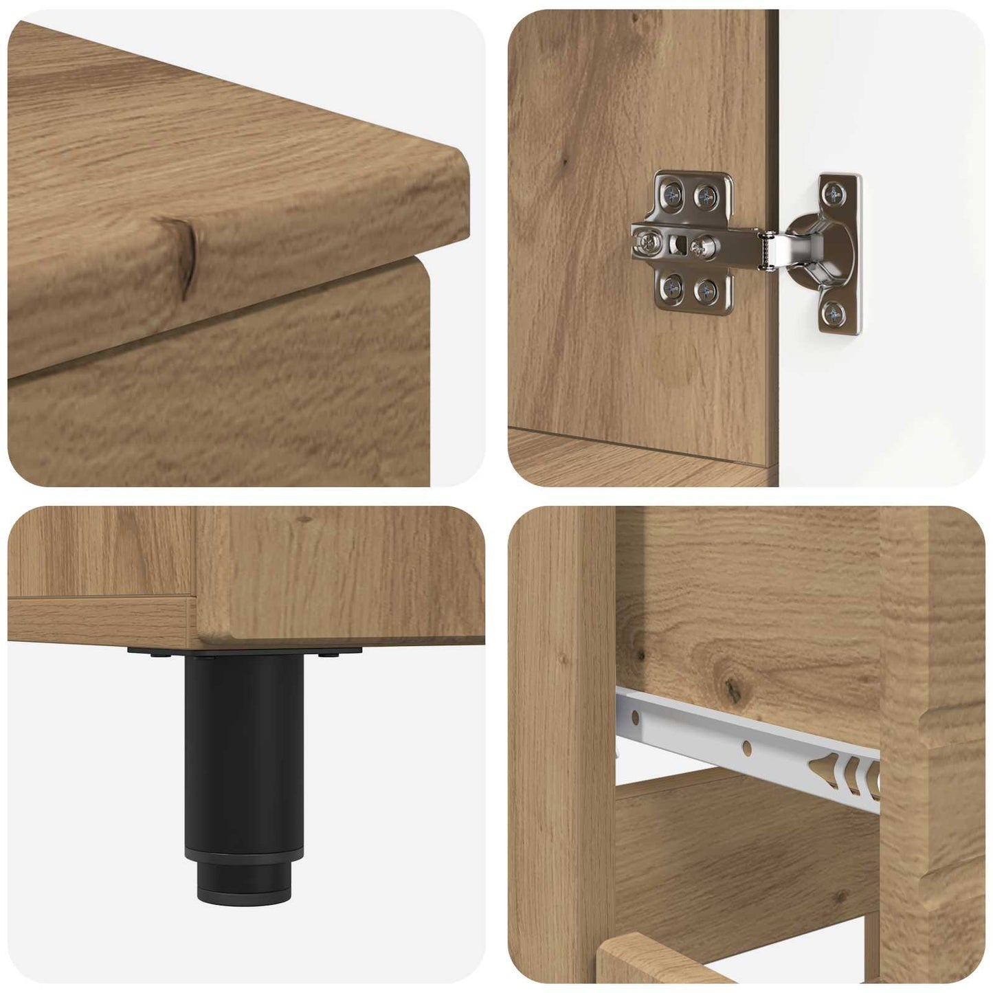 Mobiletto da bagno Rovere Artigianale 60 x 35 x 80 cm | homemem39