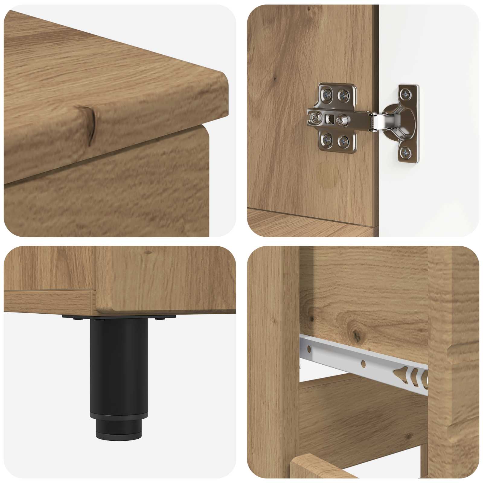 Mobiletto da bagno Rovere Artigianale 60 x 35 x 80 cm | homemem39