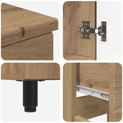 Mobiletto da bagno Rovere Artigianale 60 x 35 x 80 cm | homemem39