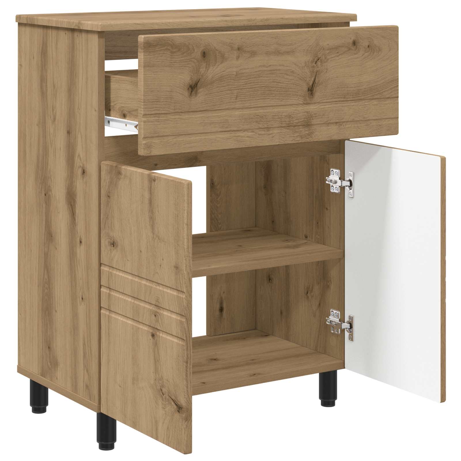 Mobiletto da bagno Rovere Artigianale 60 x 35 x 80 cm | homemem39