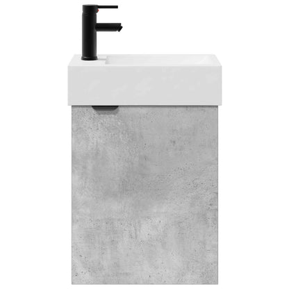 Mobile bagno con rubinetto Grigio Cemento 45,5 x 22,5 x 84 cm | homemem39