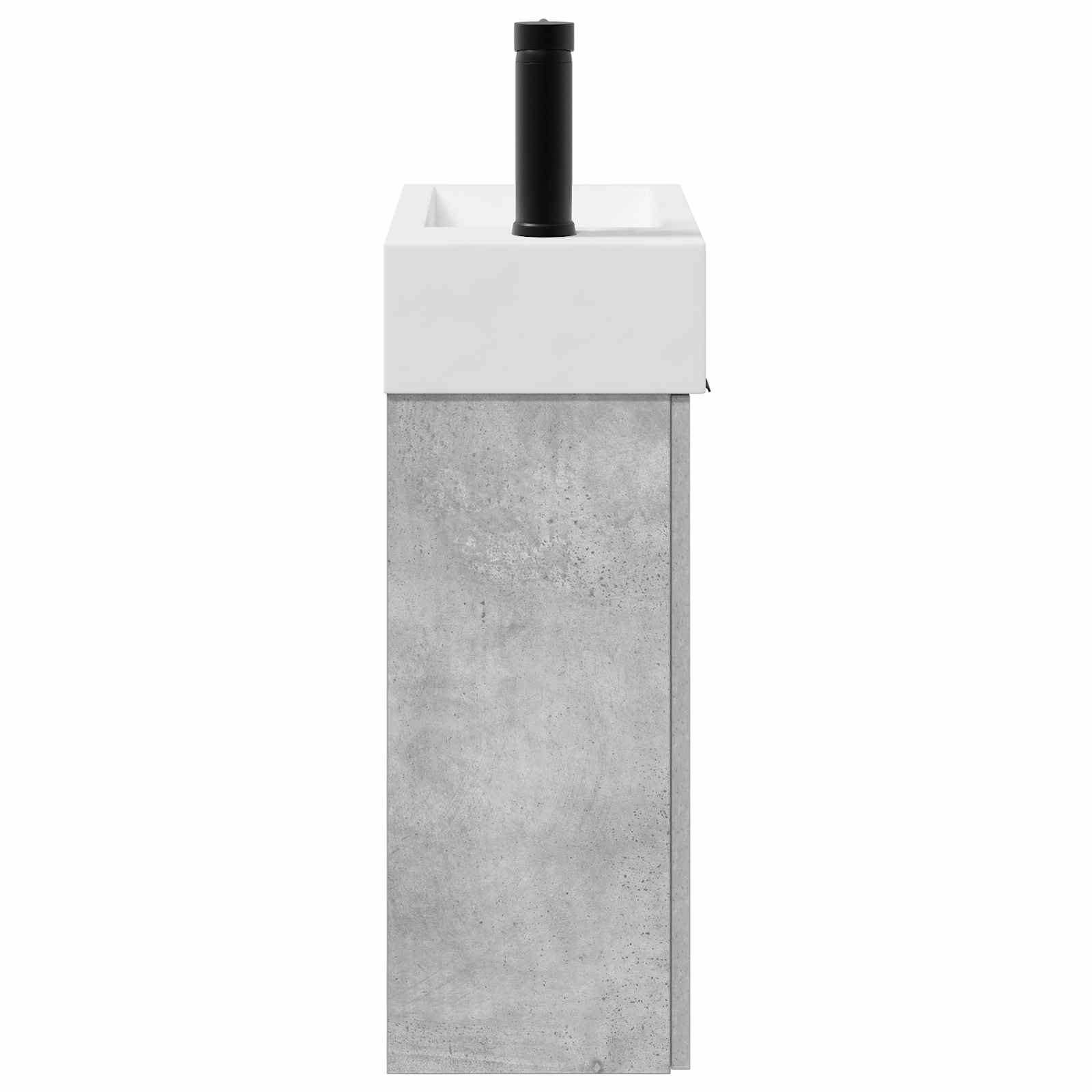 Mobile bagno con rubinetto Grigio Cemento 45,5 x 22,5 x 84 cm | homemem39