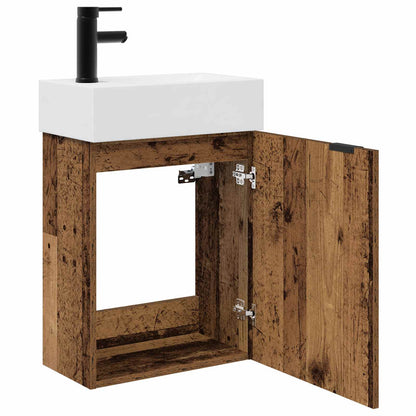 Mobile bagno con rubinetto Legno antico 45,5 x 22,5 x 84 cm | homemem39
